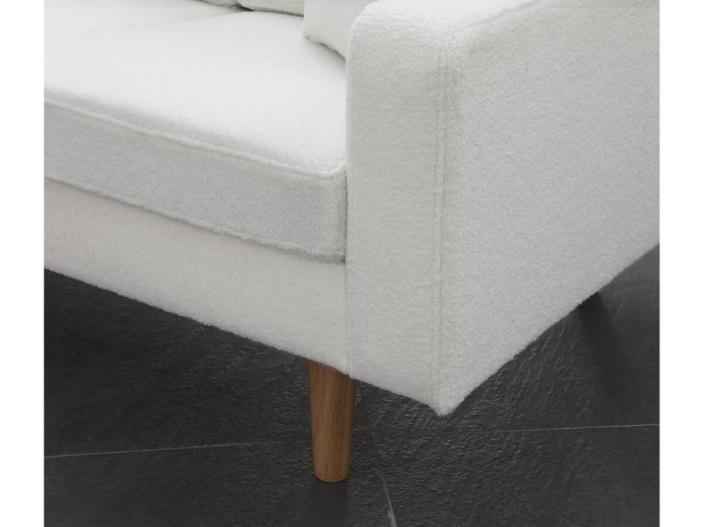 Ecksofa reversibel aus Stoff "Gabby" - 3-Sitzer - Weiß