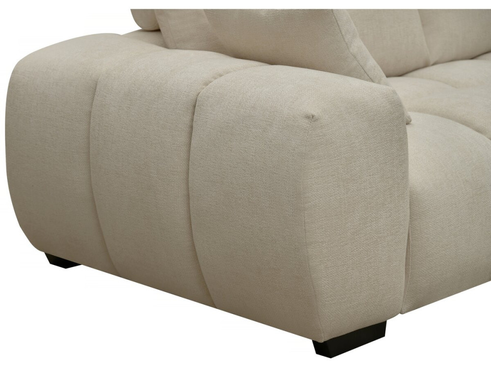 Ecksofa aus Stoff "Monceau" - 3-Sitzer - Beige