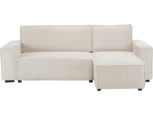 Ecksofa aus Cord "Opera" - 3-Sitzer - Beige