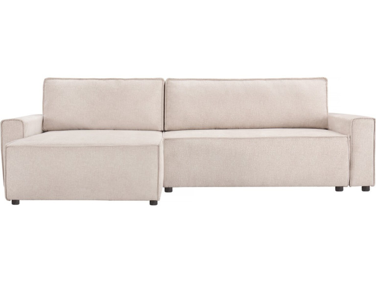 Ecksofa mit Schlaffunktion aus texturiertem Stoff "Montaigne" - 4 Personen - Beige