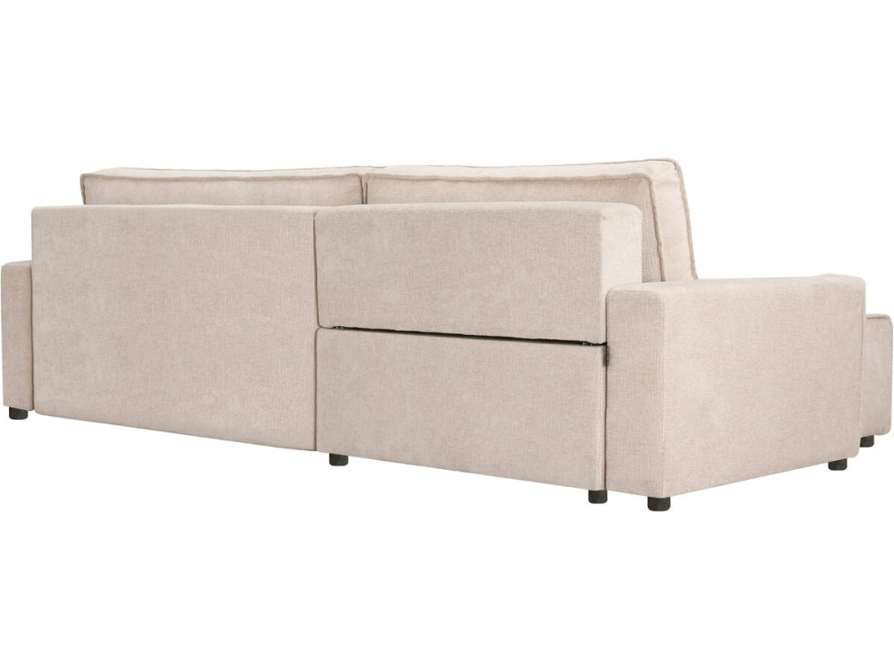Ecksofa mit Schlaffunktion aus texturiertem Stoff "Montaigne" - 4 Personen - Beige