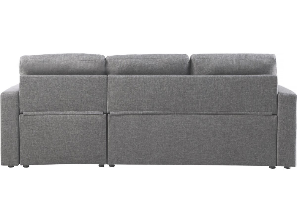 Ecksofa mit Schlaffunktion und Stauraum „Alain II“ - 3-Sitzer - Hellgrau
