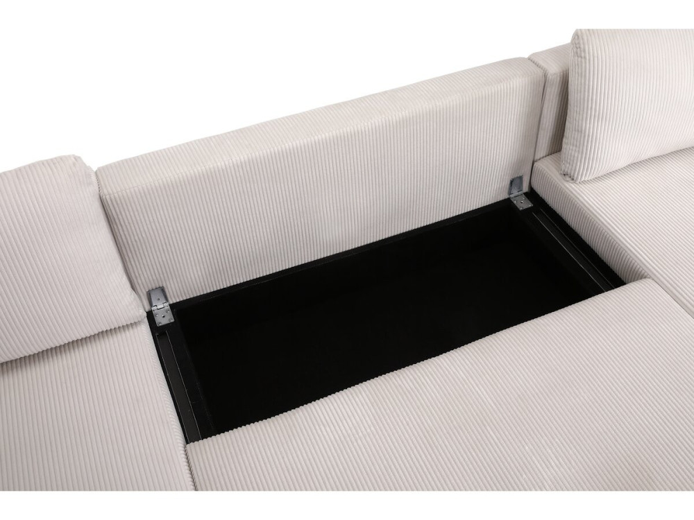 Panorama-Ecksofa aus Cord „Vaugirard II“ - 5-Sitzer - Beige