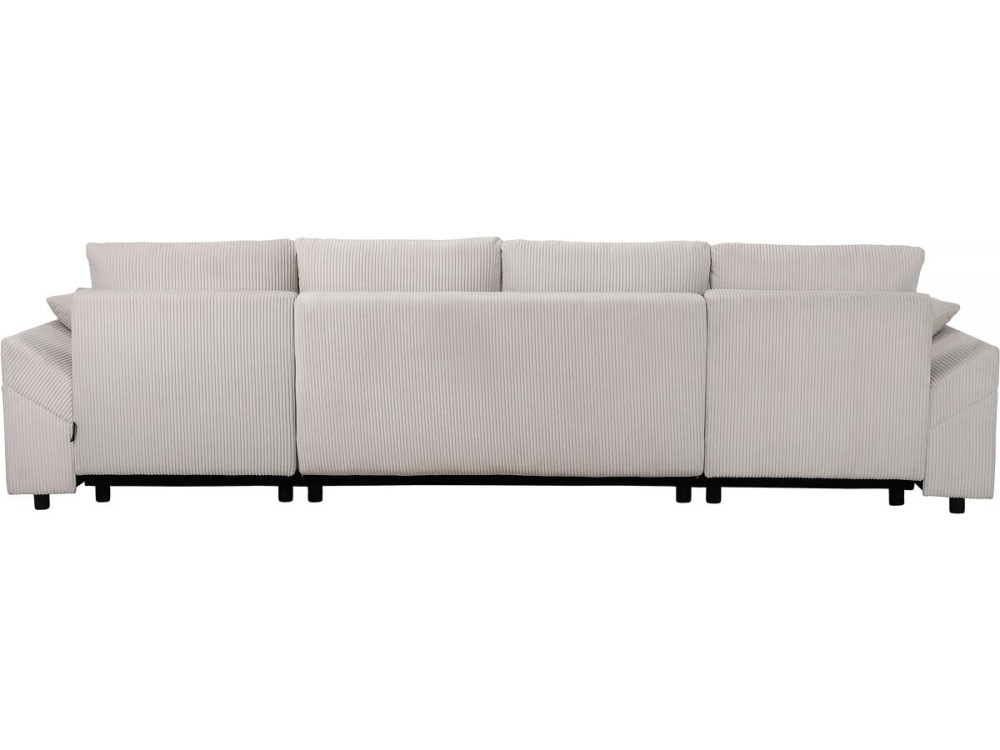 Panorama-Ecksofa aus Cord „Vaugirard II“ - 5-Sitzer - Beige