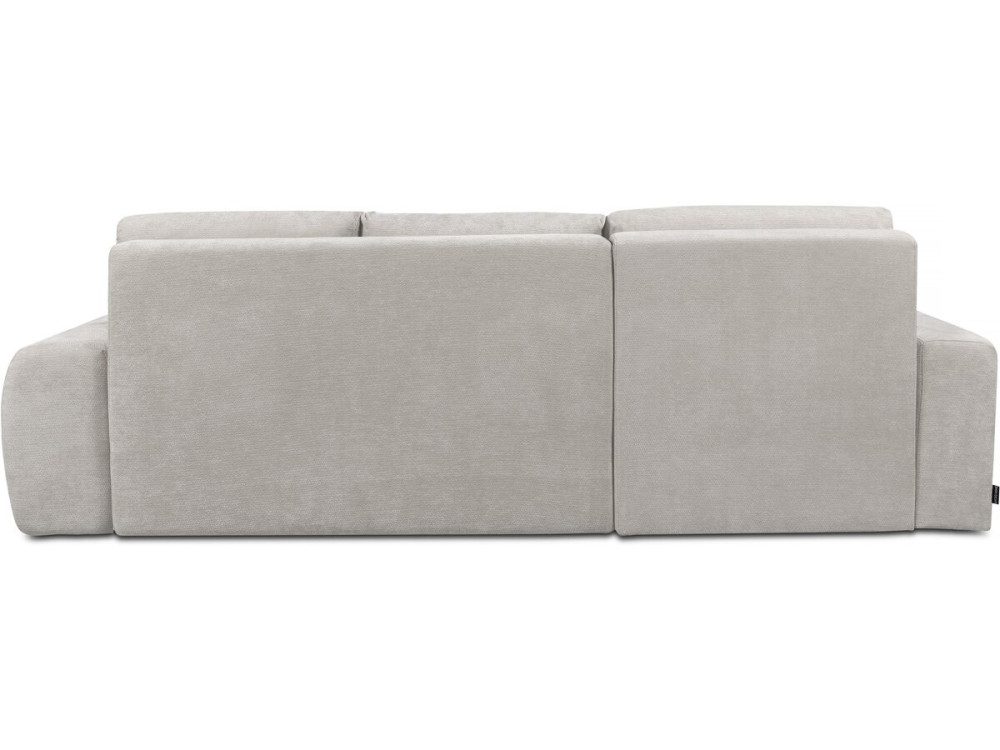 Ecksofa links mit Schlaffunktion aus Chenille-Stoff „Verneuil“ – 3 Sitze – Beige
