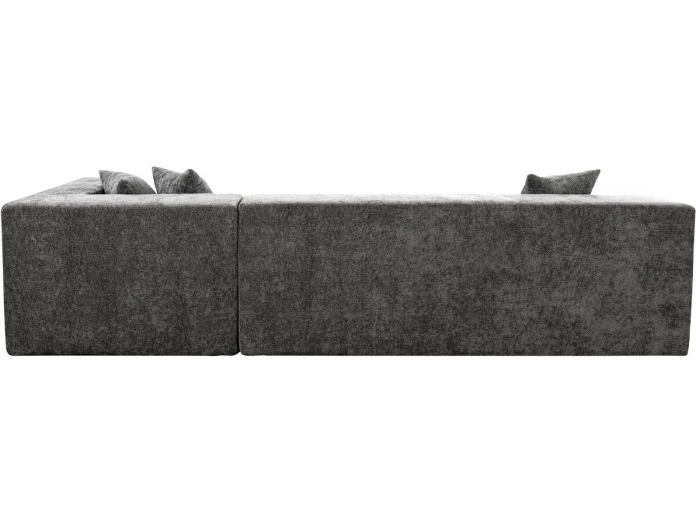 Ecksofa aus strukturiertem Stoff „Tessaro” – 4-Sitzer – Grau