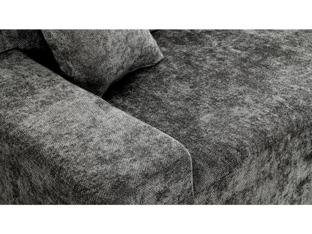 Ecksofa aus strukturiertem Stoff „Tessaro” – 4-Sitzer – Grau