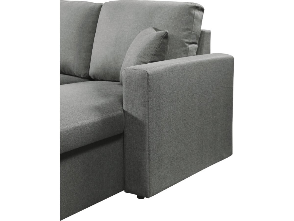 Panorama-Ecksofa mit Stoffbezug "Alain" - 4-Sitzer - Grau