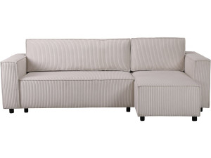 Ecksofa aus Cord "Montaigne S" - 3-Sitzer - Beige