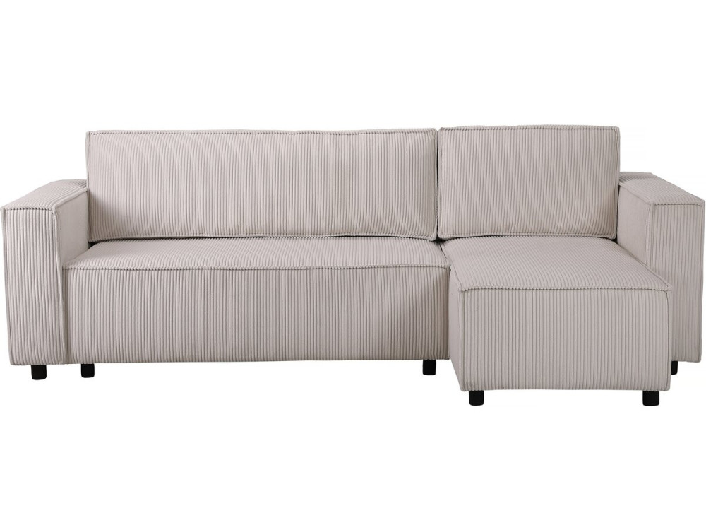 Ecksofa aus Cord "Montaigne S" - 3-Sitzer - Beige