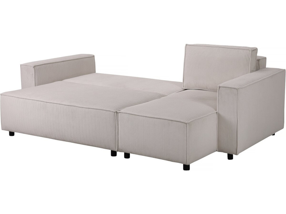 Ecksofa aus Cord "Montaigne S" - 3-Sitzer - Beige