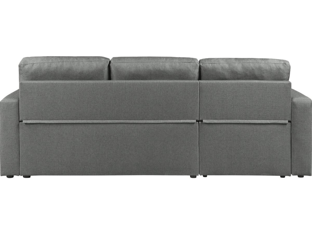 Ecksofa, umwandelbar/wendebar, Bubble-Stil "Alain" - 3-Sitzer - Grau