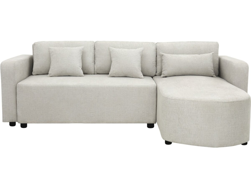 Ecksofa mit Stoffbezug, umwandelbar/wendebar, "Charles" - 3-Sitzer - Beige