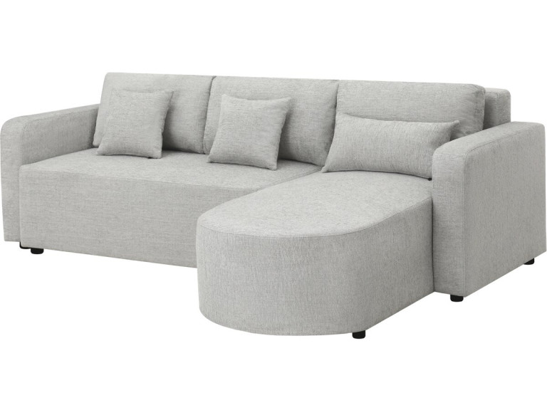 Ecksofa mit Stoffbezug, umwandelbar und reversibel "Charles" - 3-Sitzer - Grau