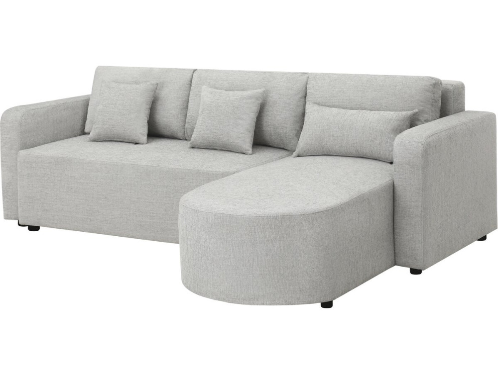 Ecksofa mit Stoffbezug, umwandelbar und reversibel "Charles" - 3-Sitzer - Grau