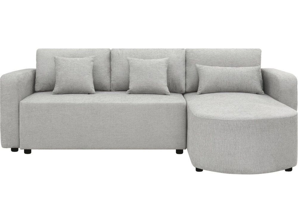 Ecksofa mit Stoffbezug, umwandelbar und reversibel "Charles" - 3-Sitzer - Grau