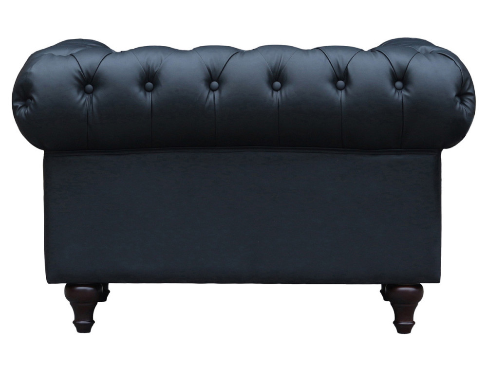 Chesterfield Sessel "Aliza" - 111 x 82 x 70 cm - Schwarz