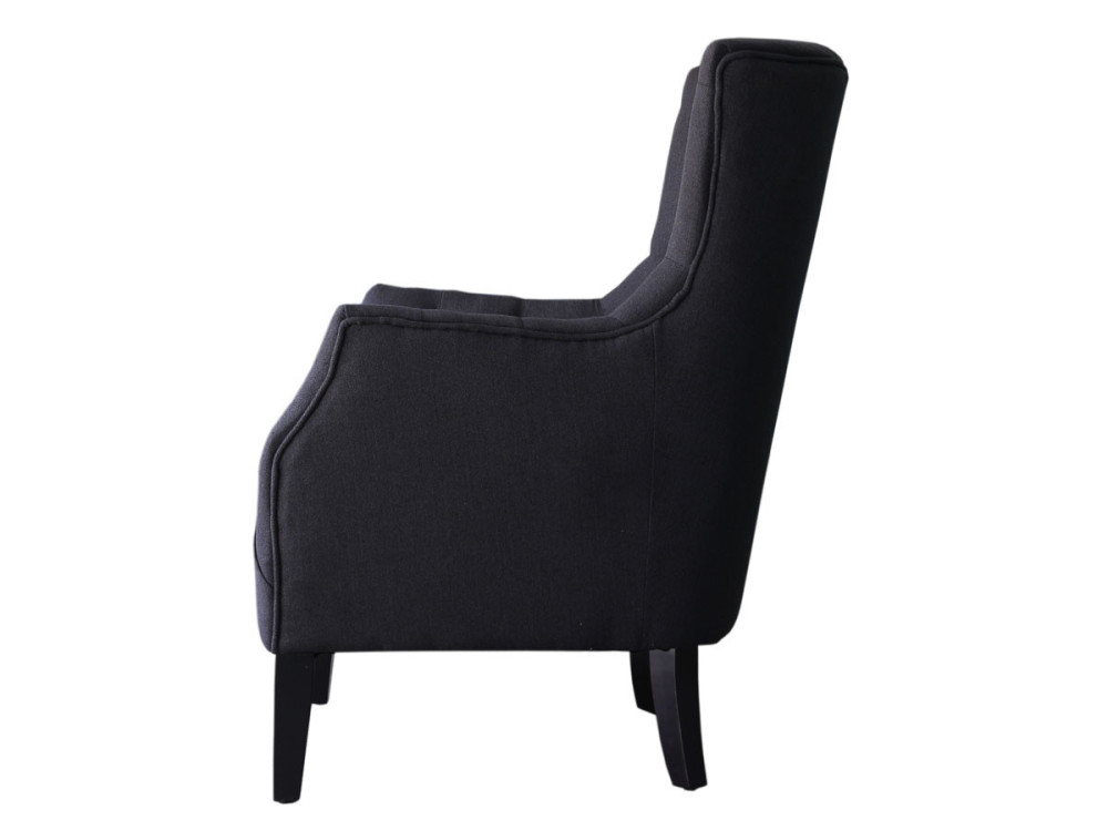Skandinavischer Sessel aus Stoff "Duchesse" - 76 x 83 x 100,5 cm - Schwarz