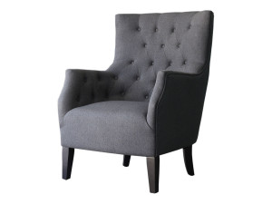 Skandinavischer Sessel aus Stoff "Duchesse" - 76 x 83 x 100,5 cm - Grau