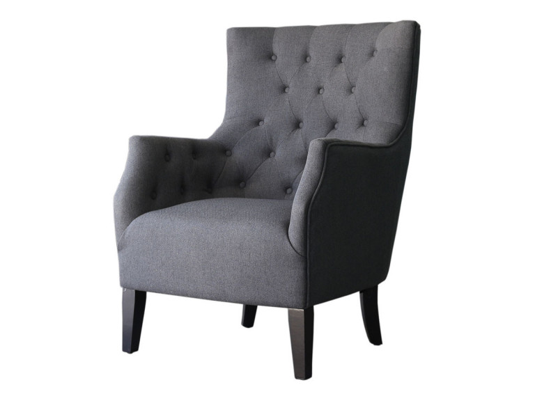 Skandinavischer Sessel aus Stoff "Duchesse" - 76 x 83 x 100,5 cm - Grau