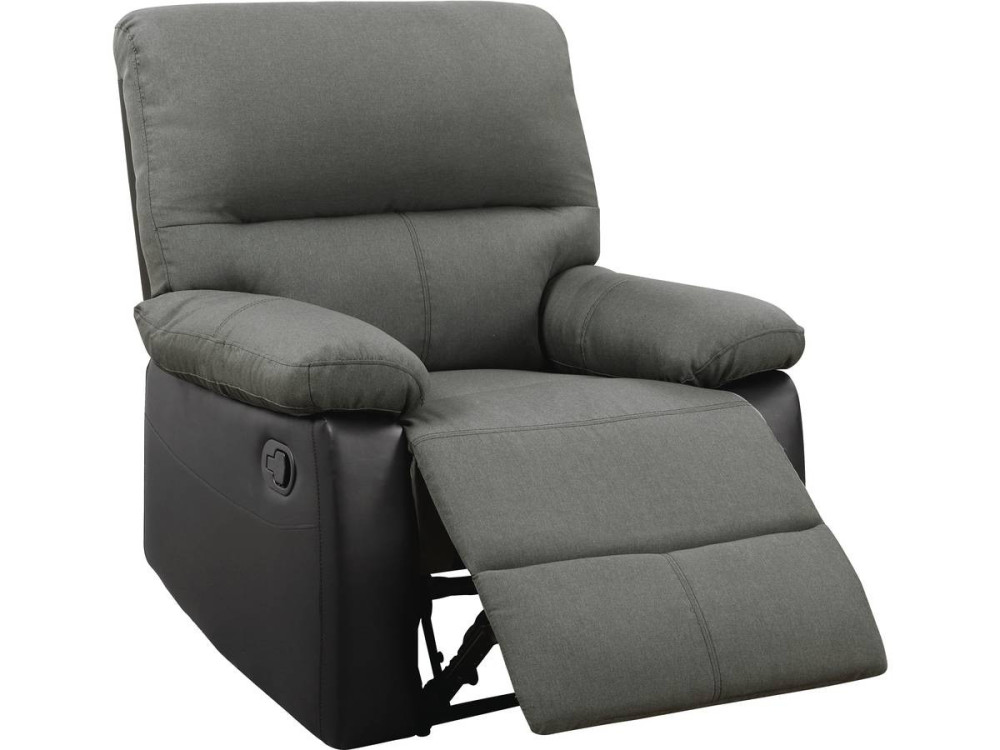 Relax-Sessel "Lincoln" - 90 x 89 x 103 cm - Schwarz / Dunkelgrau