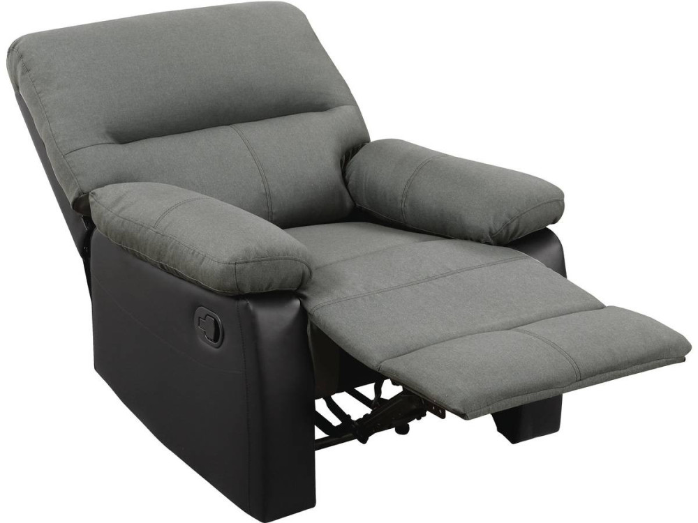 Relax-Sessel "Lincoln" - 90 x 89 x 103 cm - Schwarz / Dunkelgrau