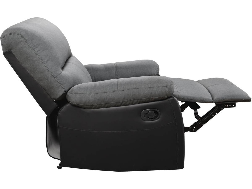 Relax-Sessel "Lincoln" - 90 x 89 x 103 cm - Schwarz / Dunkelgrau