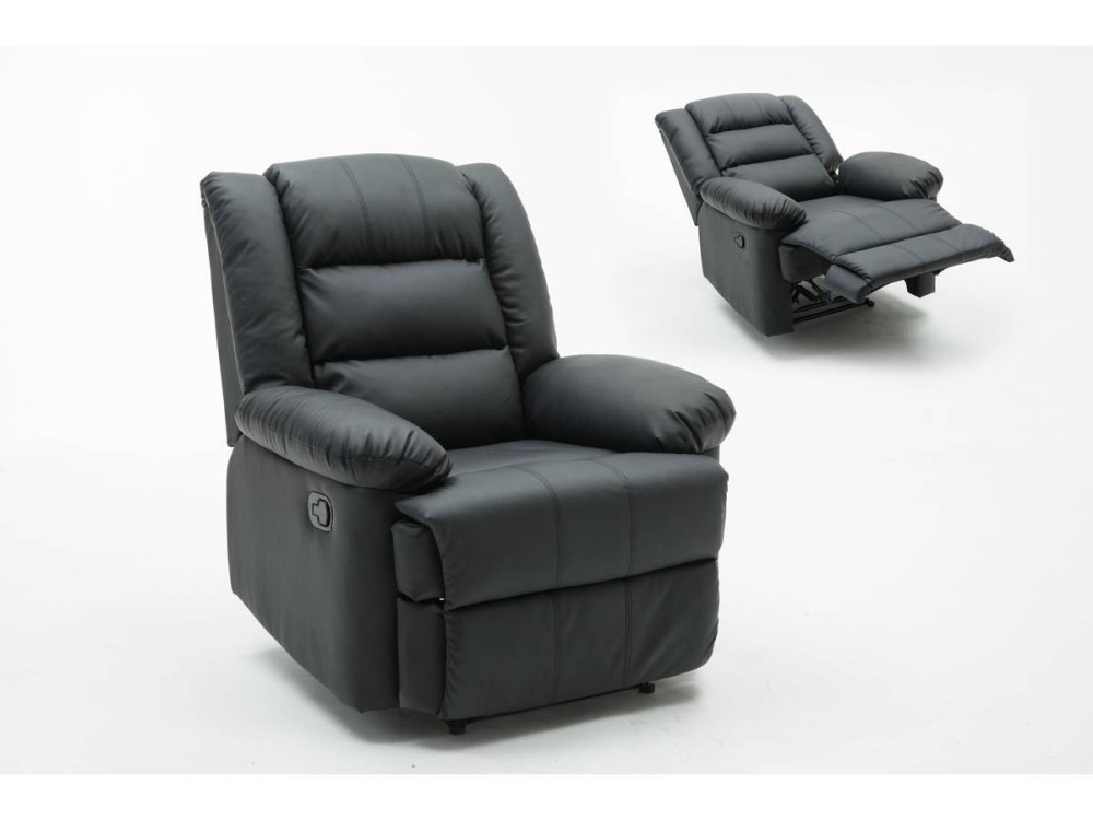 Relax-Sessel "Buckingham" - 85 x 93 x 100 cm - Schwarz