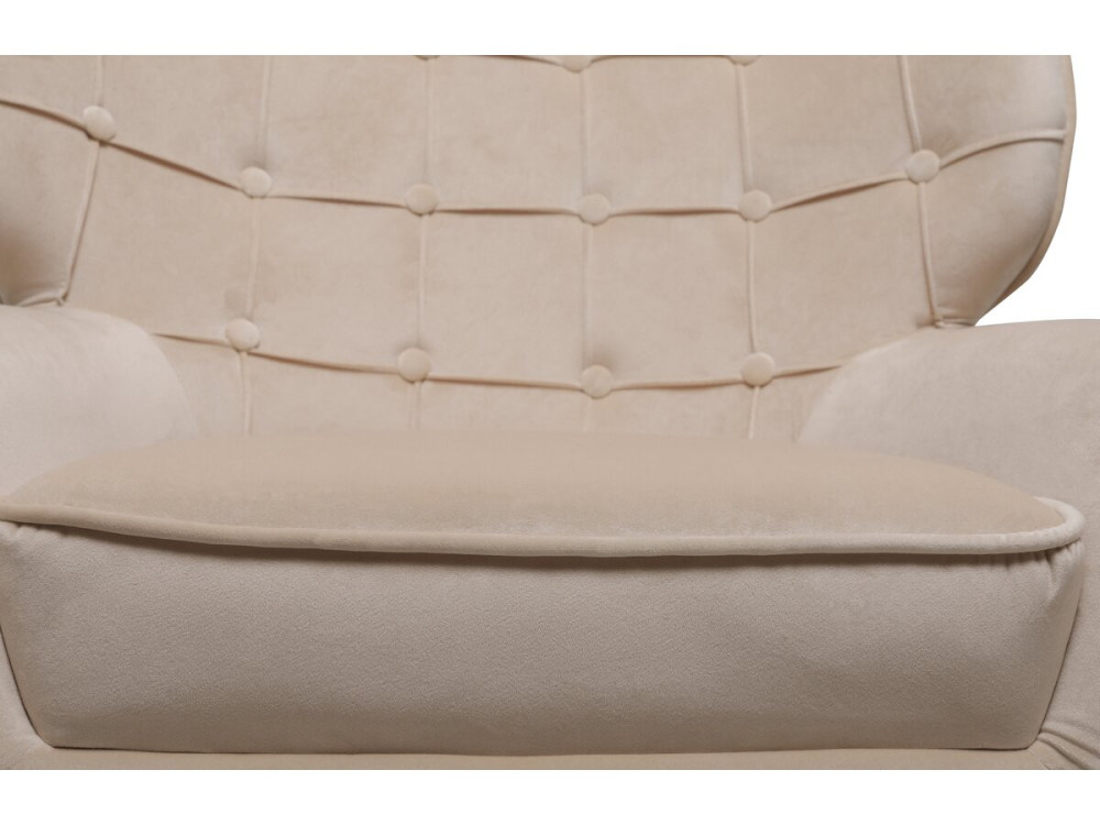 Sessel aus Samt "Austin" - 79 x 71 x 79,5 cm - Beige