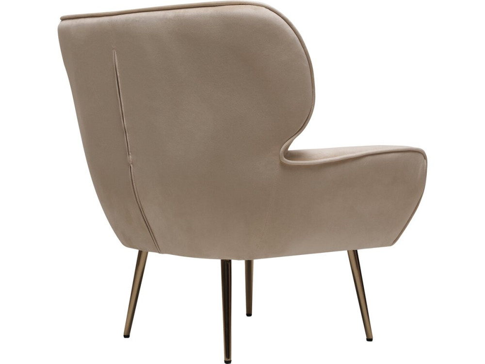 Sessel aus Samt "Austin" - 79 x 71 x 79,5 cm - Beige