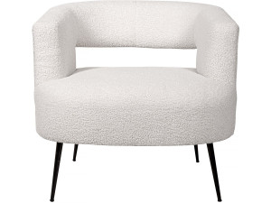Sessel aus Bouclé-Stoff "iris" - Weiß