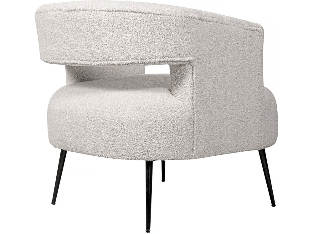 Sessel aus Bouclé-Stoff "iris" - Weiß