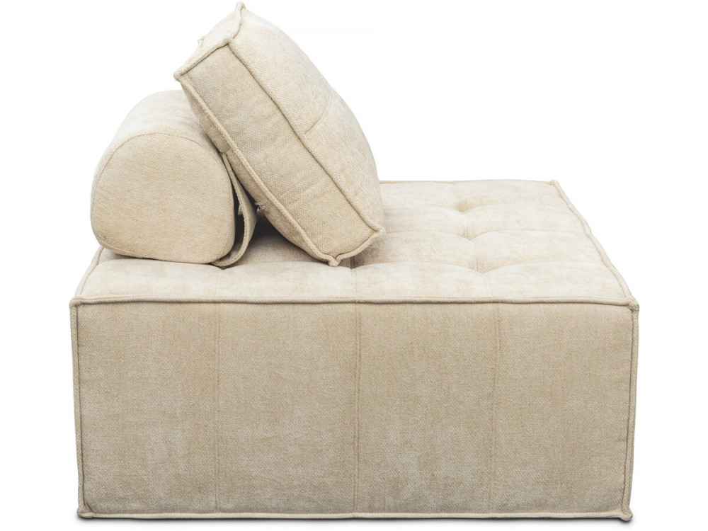 Set aus 2 modularen Sesseln „Velluto” für Sofa aus strukturiertem Stof f– Beige