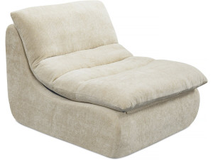 Sessel „Candela“ aus strukturiertem Stoffbezug – 81 x 96 x 75 cm – Beige