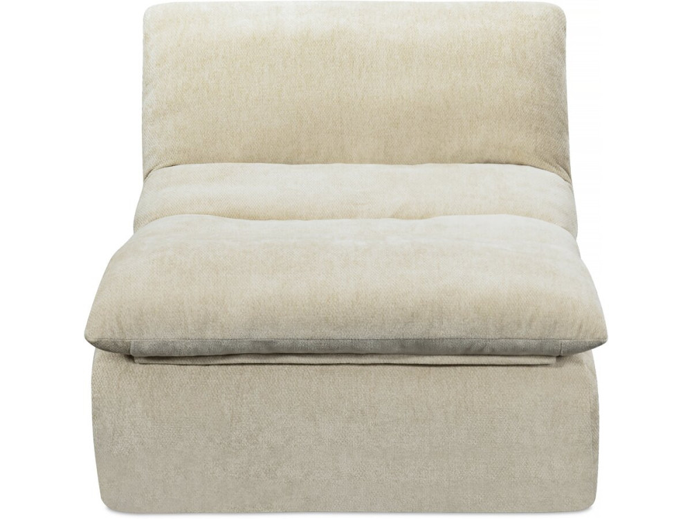 Sessel „Candela“ aus strukturiertem Stoffbezug – 81 x 96 x 75 cm – Beige