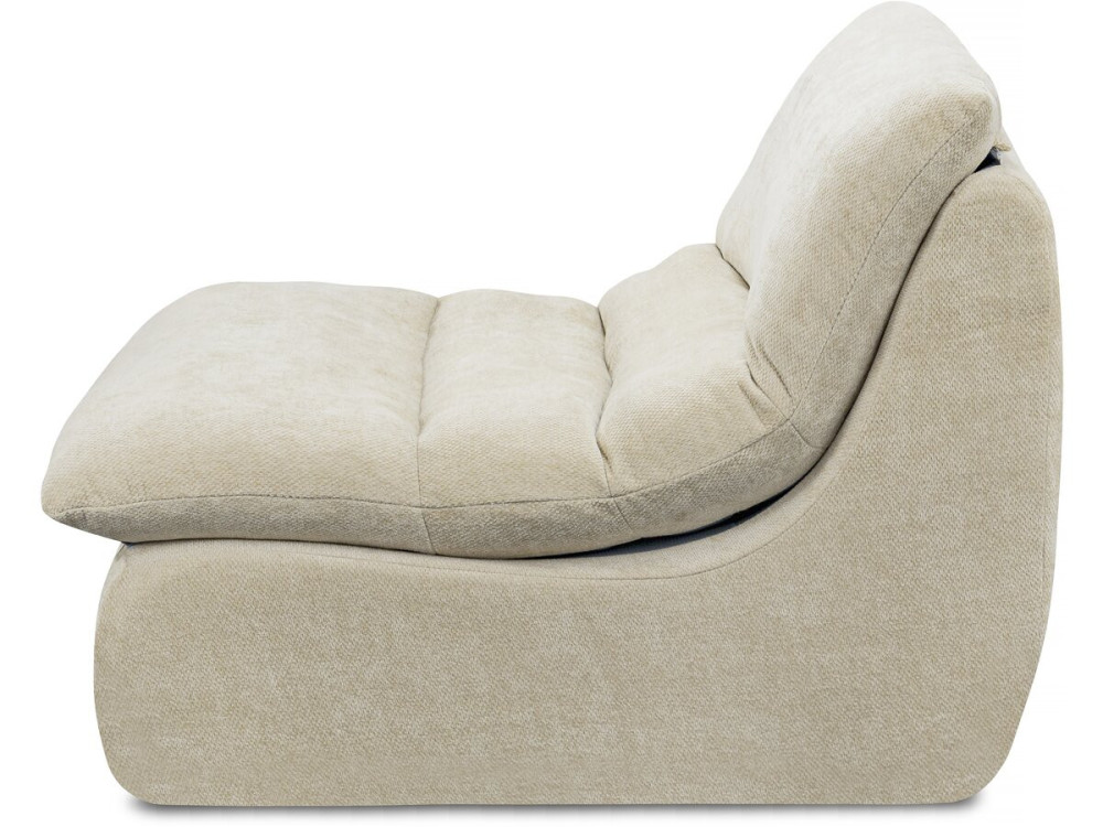 Sessel „Candela“ aus strukturiertem Stoffbezug – 81 x 96 x 75 cm – Beige