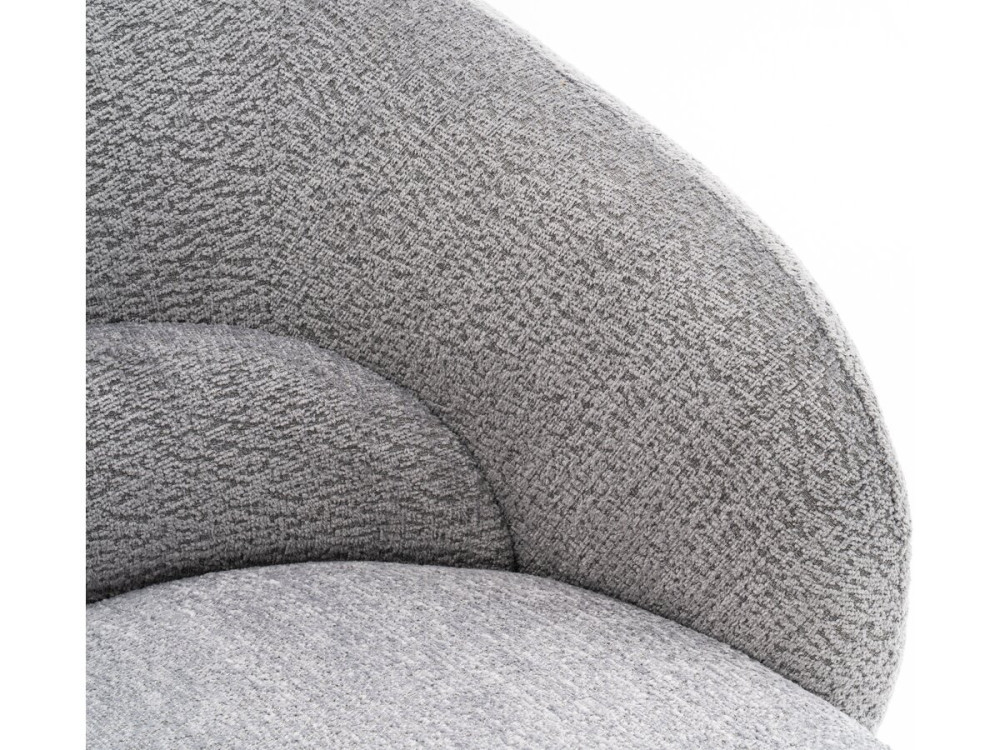 Drehsessel mit Schlingenstoff "Franklin" - 74 x 75 x 75 cm - Grau