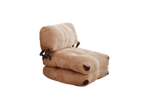 Stoffsessel mit Bettfunktion "Fold" - 80 x 60 x 70 cm - Braun