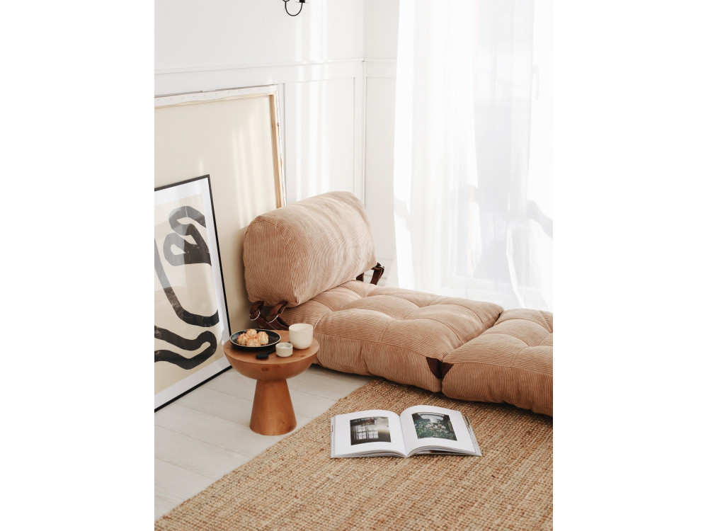 Stoffsessel mit Bettfunktion "Fold" - 80 x 60 x 70 cm - Braun