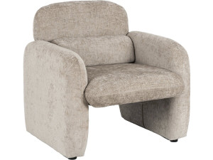 Lounge-Sessel aus meliertem Stoff "Cozmo" - 78 x 79 x 77 cm - Beige