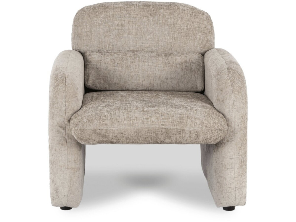 Lounge-Sessel aus meliertem Stoff "Cozmo" - 78 x 79 x 77 cm - Beige
