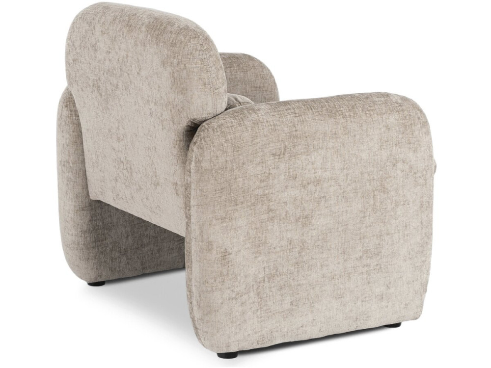 Lounge-Sessel aus meliertem Stoff "Cozmo" - 78 x 79 x 77 cm - Beige