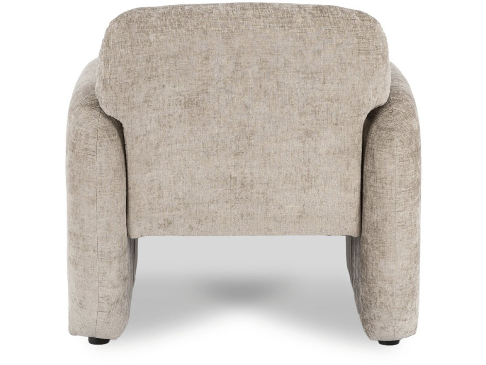 Lounge-Sessel aus meliertem Stoff "Cozmo" - 78 x 79 x 77 cm - Beige