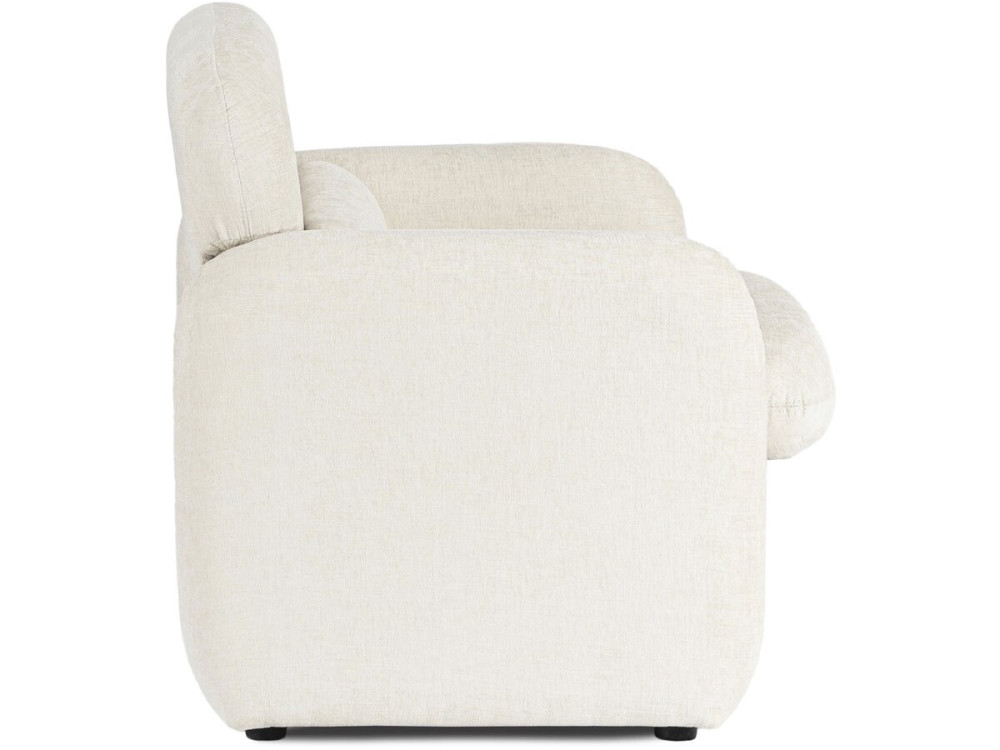 Lounge-Sessel aus meliertem Stoff "Cozmo" - 78 x 79 x 77 cm - Creme