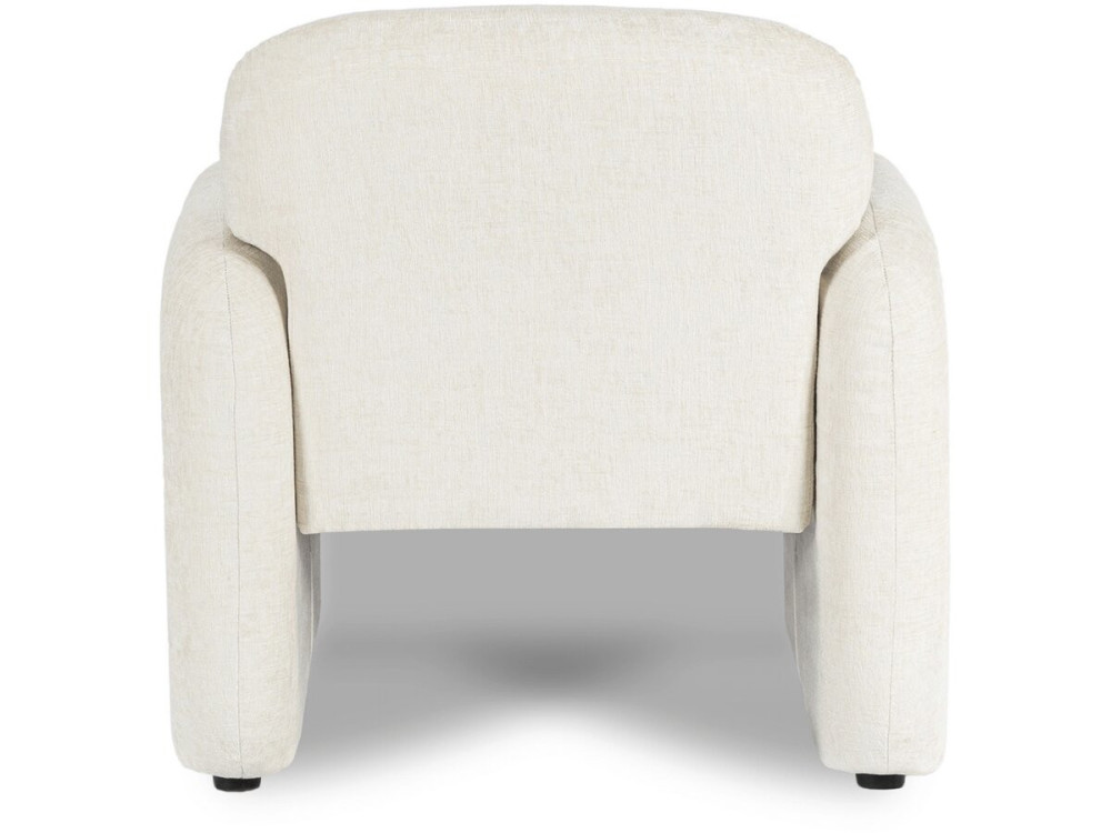 Lounge-Sessel aus meliertem Stoff "Cozmo" - 78 x 79 x 77 cm - Creme