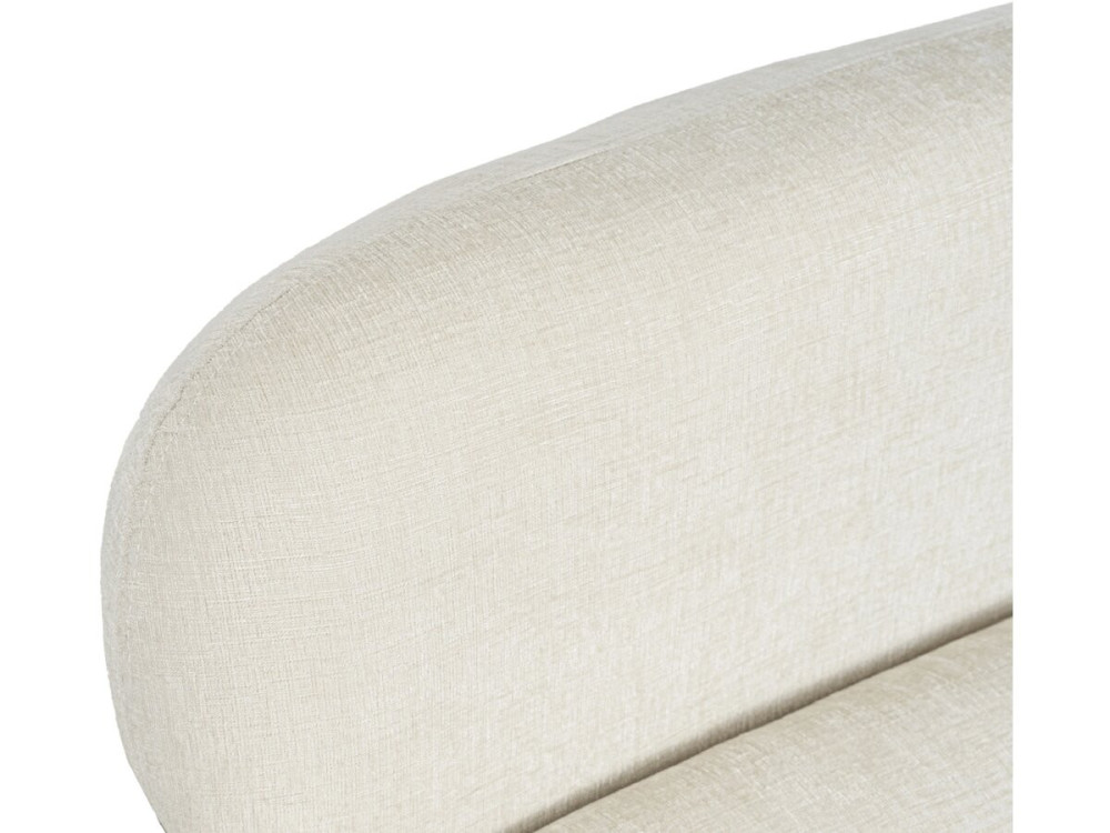 Lounge-Sessel aus meliertem Stoff "Cozmo" - 78 x 79 x 77 cm - Creme