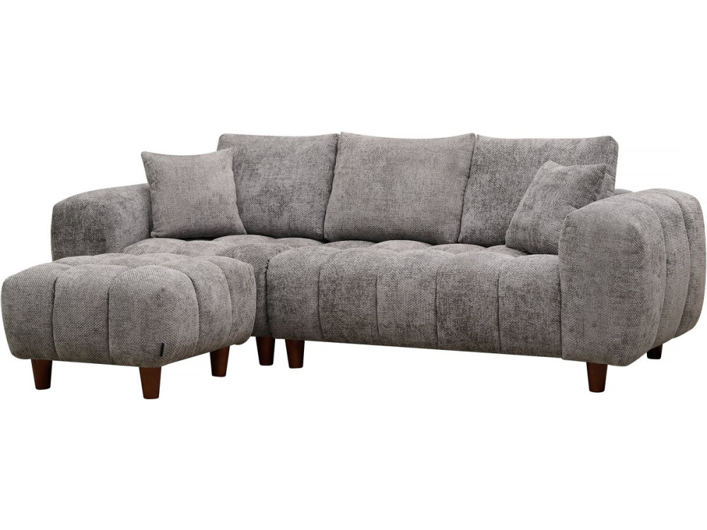 Hocker für Sofa "Matignon" - 70 x 70 x 46 cm - Grau