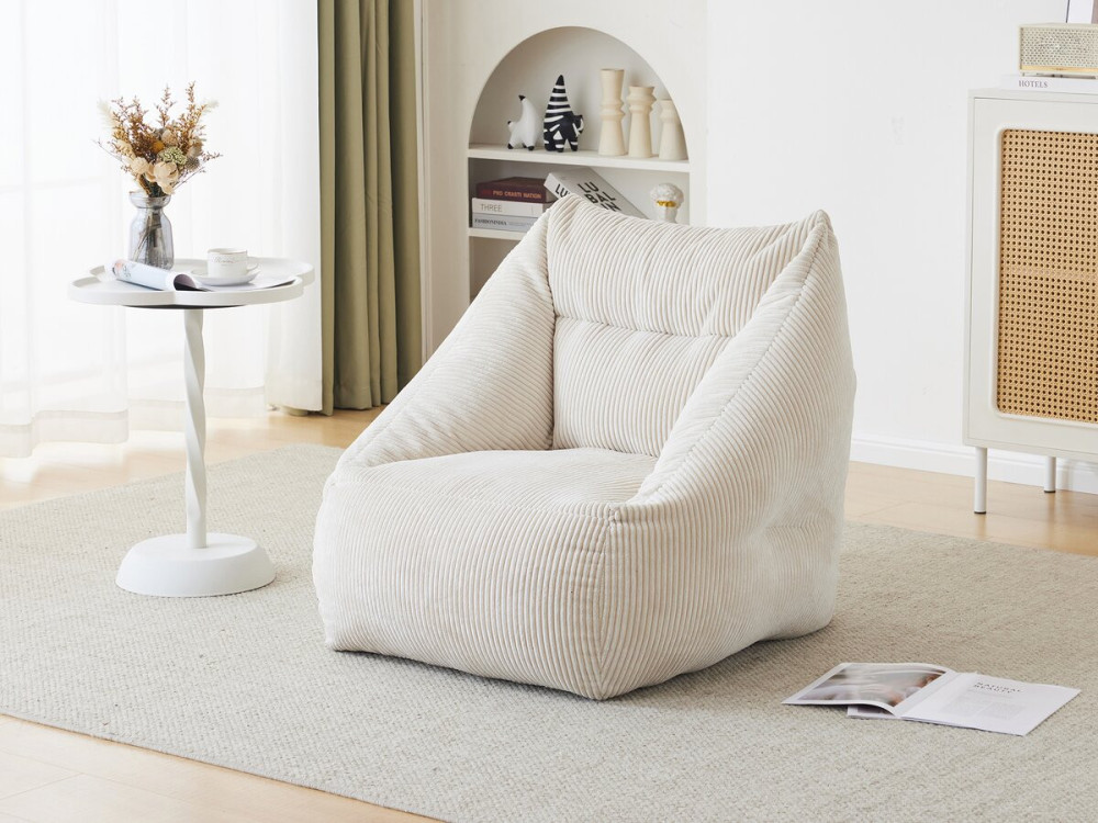 Cord-Hocker „Medellin“ – Beige – 85 x 85 x 72 cm