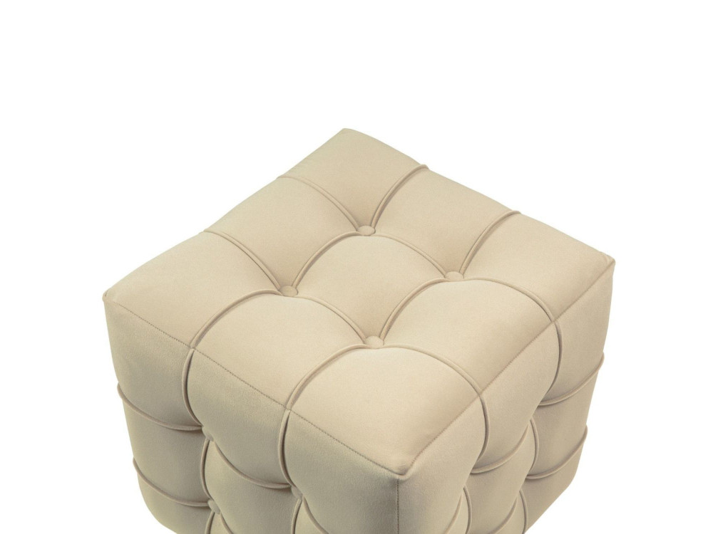 Sitzsack aus Samt "Lizbon" - 42 x 42 x 42 cm - Creme