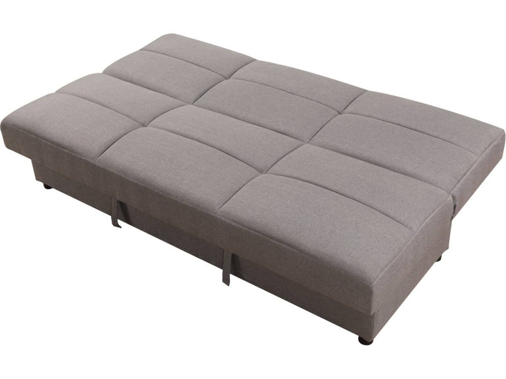 Schlafsofa zum Aufklappen "Enza" - 185 x 84 x 85 cm - 3-Sitzer - Grau